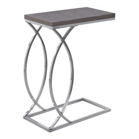 DAPHNES DINNETTE Grey & Chrome Metal Accent Table DA3071184